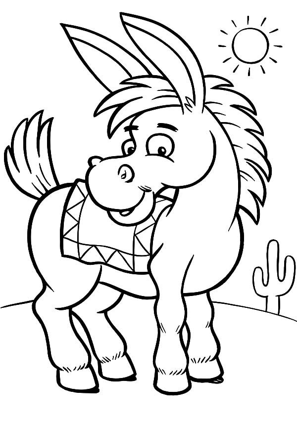 Donkey Coloring Page | Free Coloring Pages on Masivy World