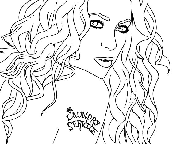 Shakira - Laundry Service coloring page - Coloringcrew.com