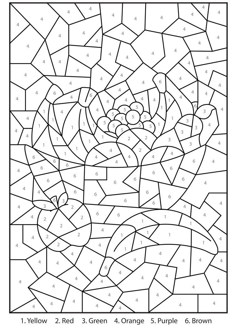 Free Printable Paint By Numbers For Adults   Coloring Home