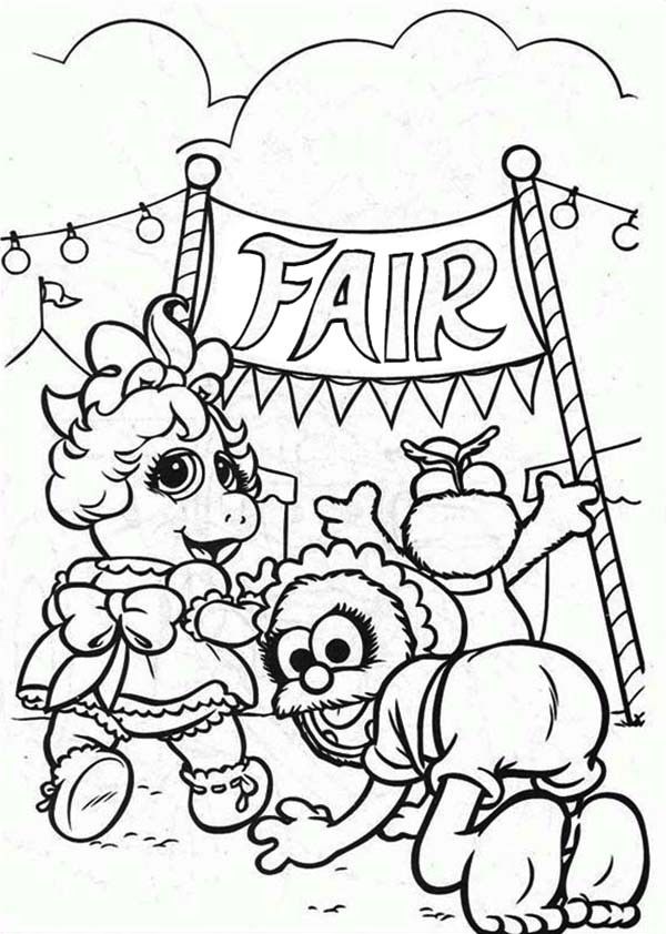 Muppet Babies is Going to Annual Baby Fair Coloring Pages | Bulk Color