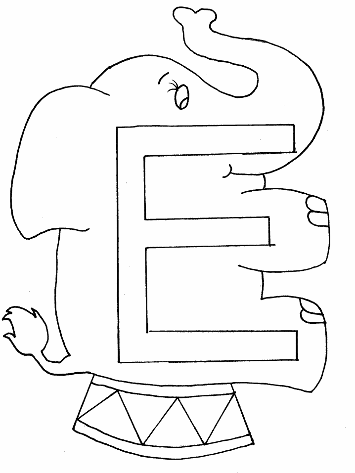 Letter E Coloring Pages Printable
