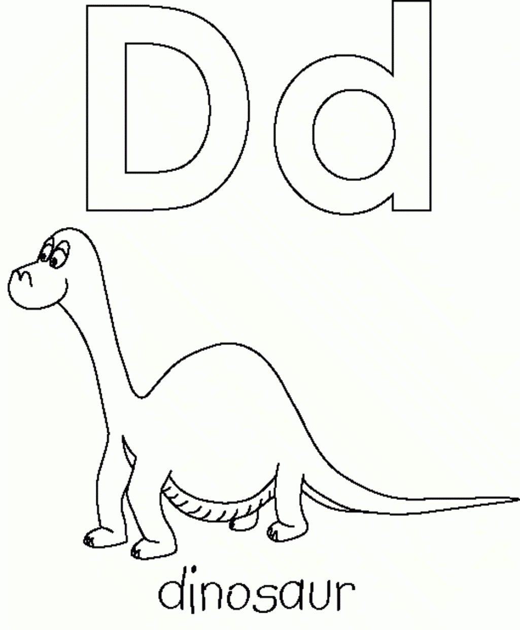 Буква d раскраска для детей