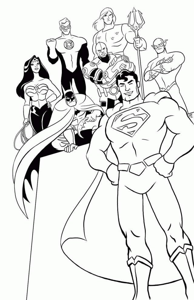 Justice league coloring pages to download and print for free