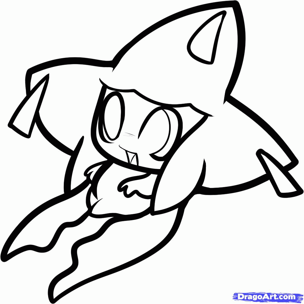 Jirachi pokemon coloring pages download and print for free