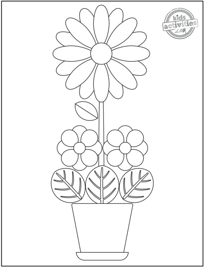 14 Original Pretty Flower Coloring Pages to Print | Kids Activities Blog
