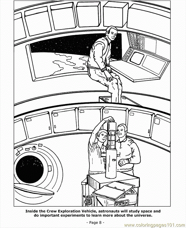 Space 08 Coloring Page - Free Astronauts Coloring Pages :  ColoringPages101.com