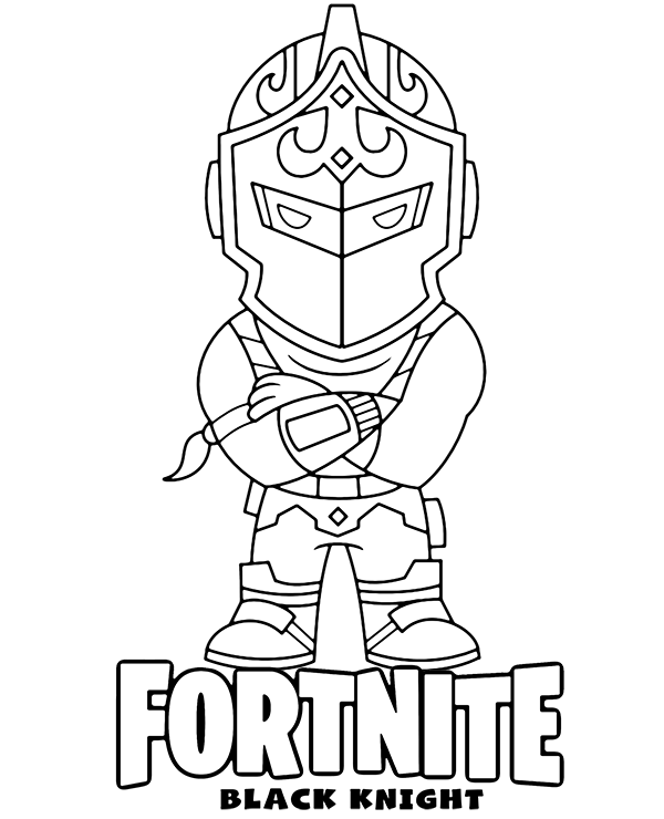 Fortnite Pop Black Knight coloring page