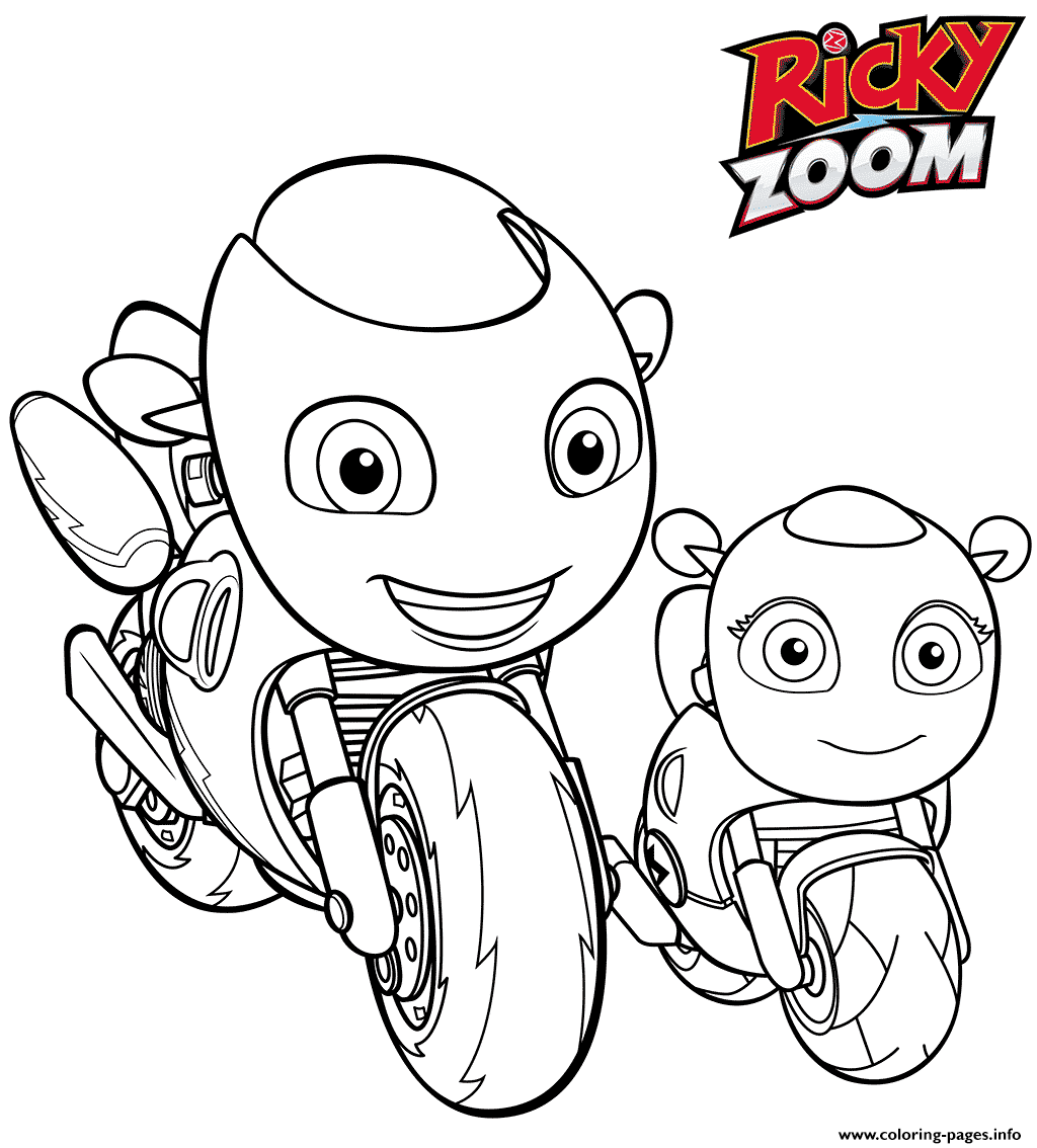 Ricky Zoom And Baby Ricky Coloring Pages Printable