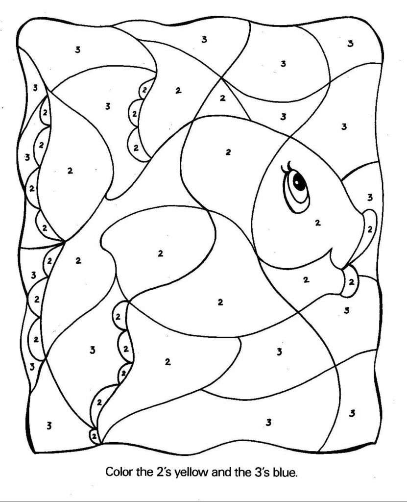 Colour By Number Coloring Pages   Coloring Home