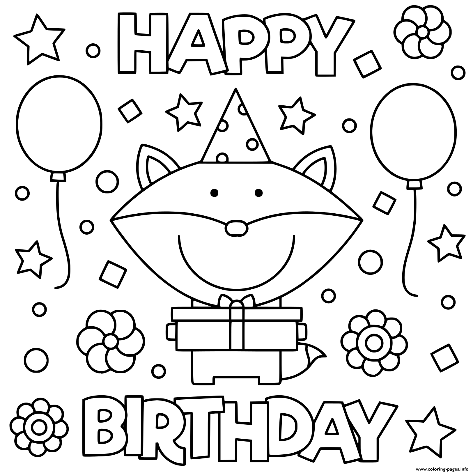 Happy Birthday Kids Fun Coloring Pages Printable   Coloring Home