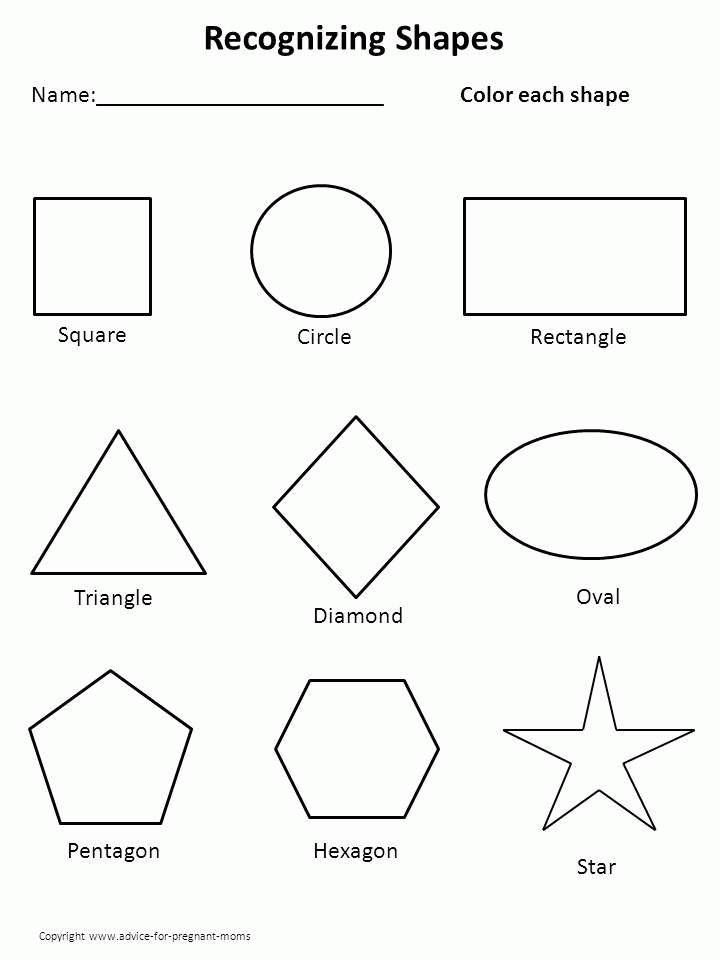 Free Printable Shapes For Preschoolers - Coloring Home