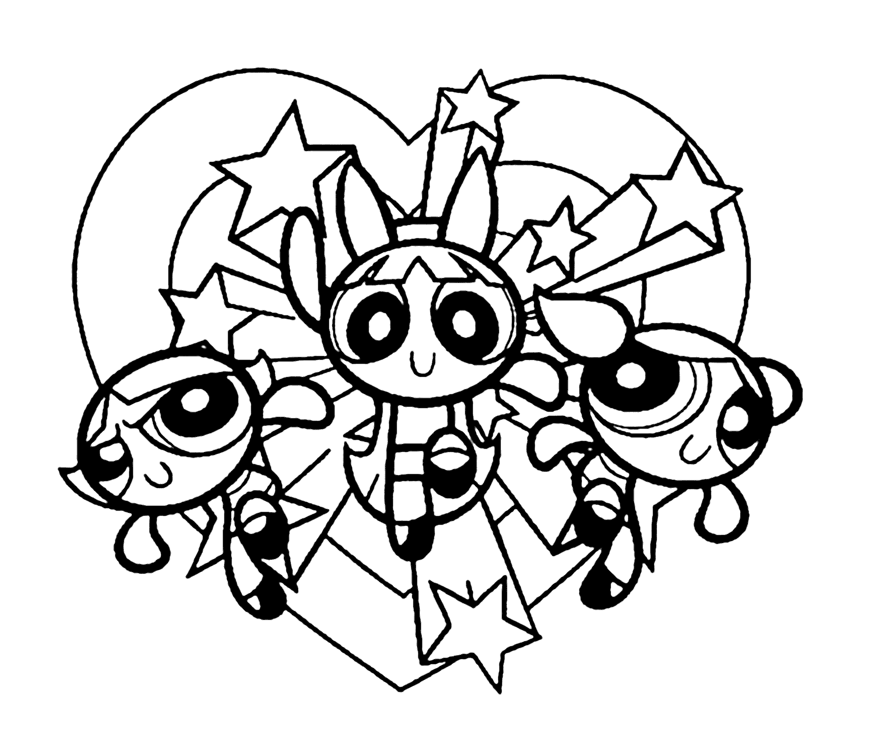 Pudgy Bunny's Power Puff Girl Coloring Pages - Coloring Labs