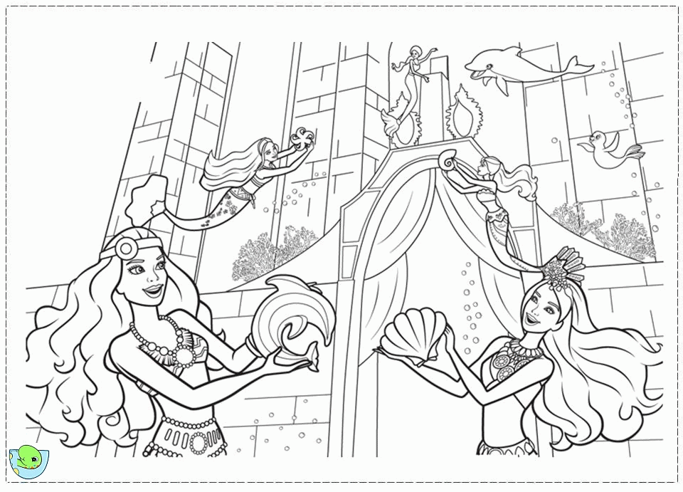 Barbie in a Mermaid Tale Coloring Page