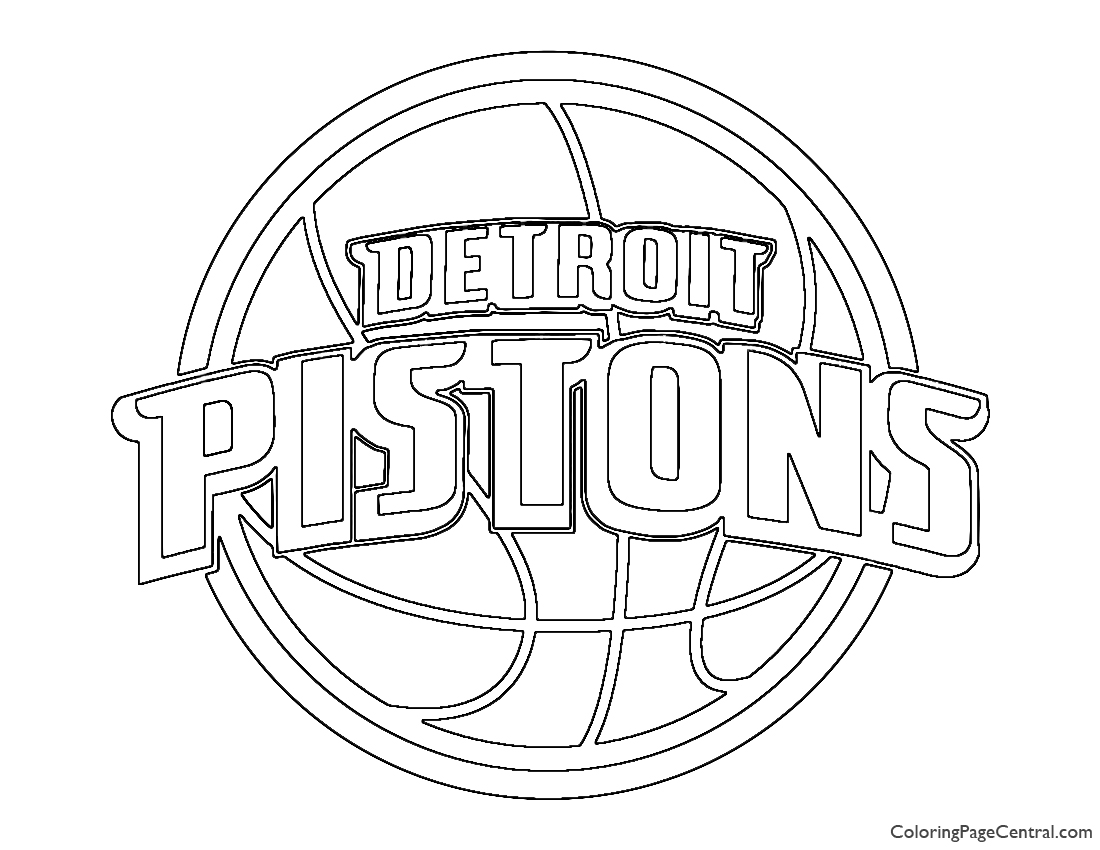 NBA Detroit Pistons Logo Coloring Page | Coloring Page Central