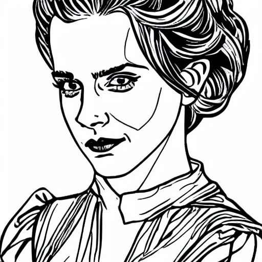 prompthunt: emma watson coloring pages