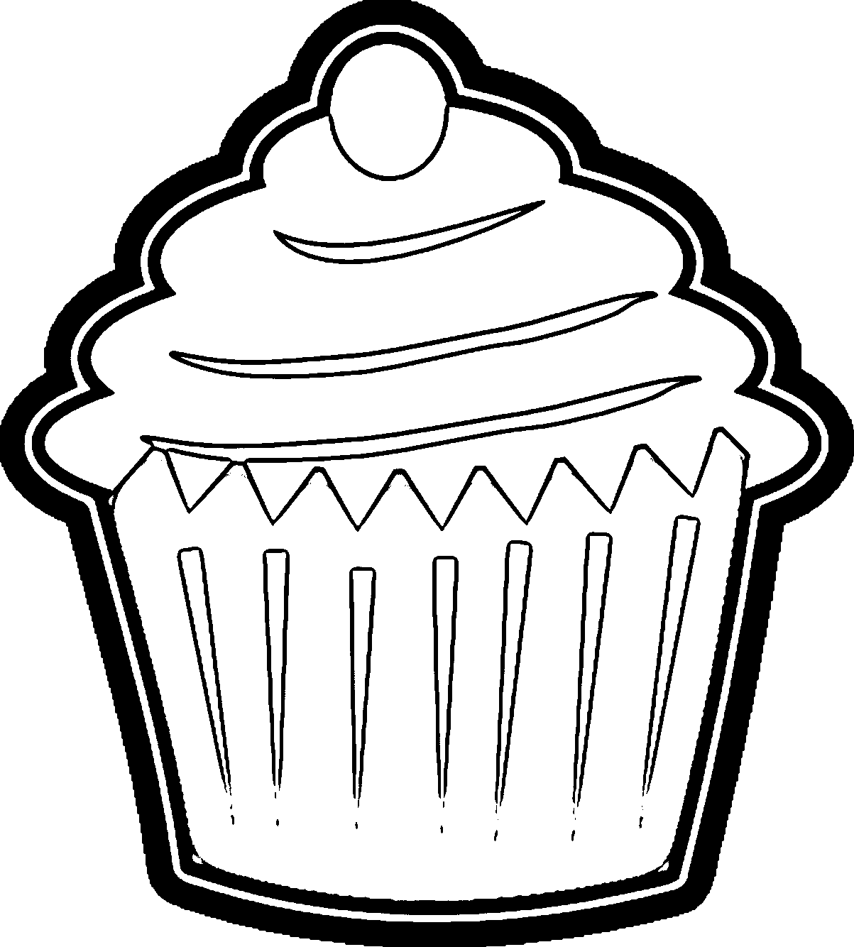 Cupcake Cup Cake Coloring Page 55 | Wecoloringpage