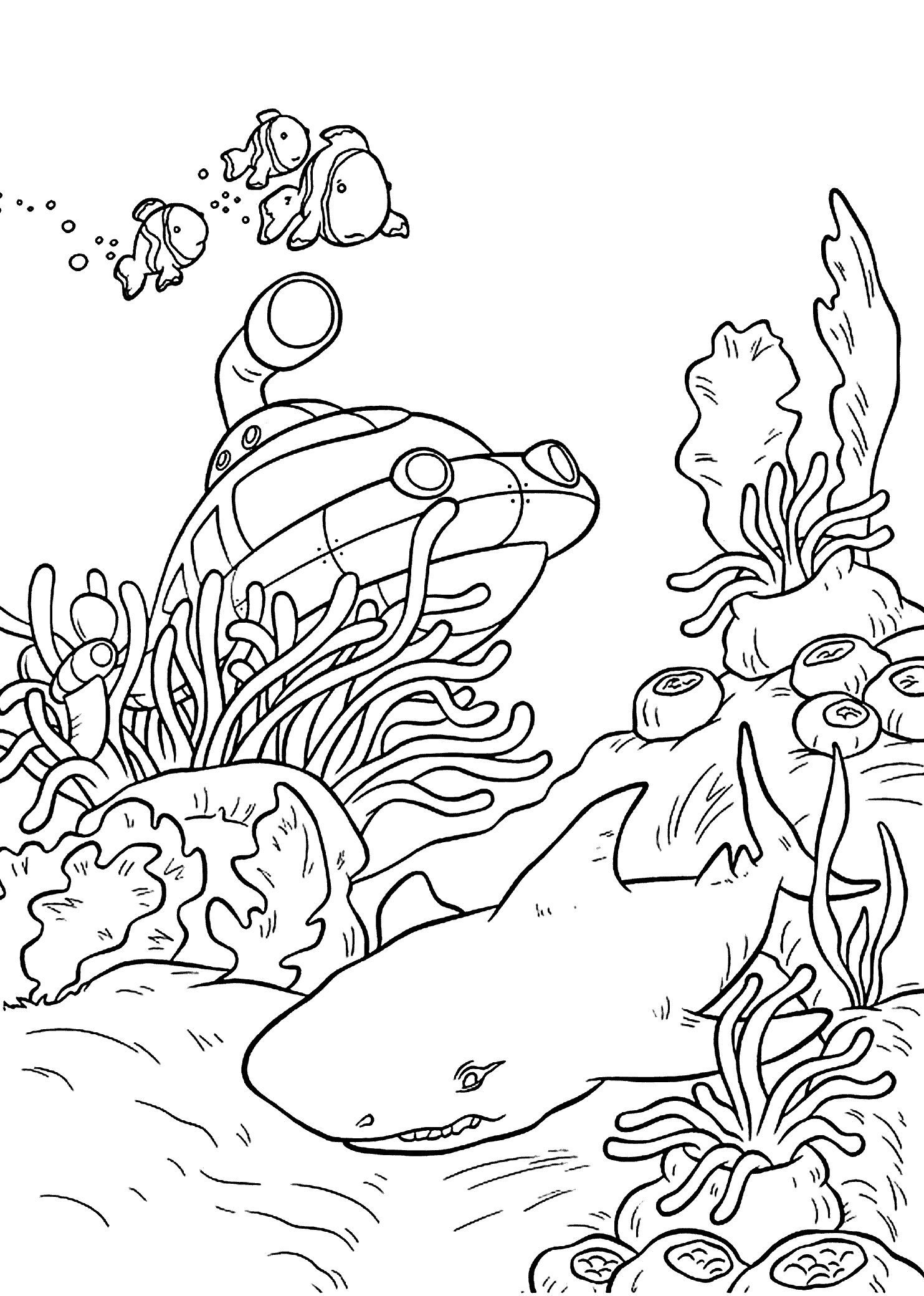 Download Underwater Coloring Pages Coloring Home