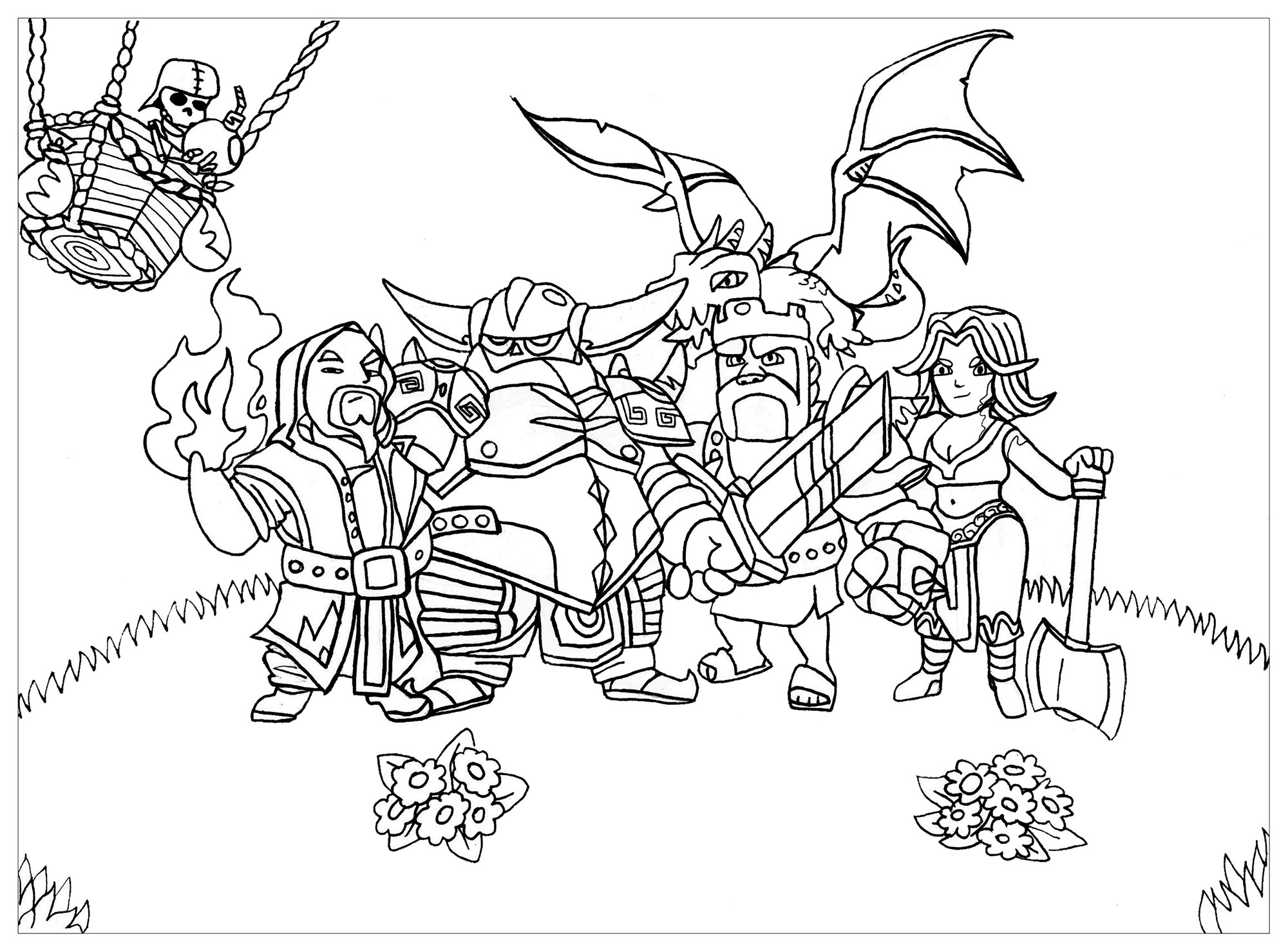 Clash of clans to download - Clash Of Clans Kids Coloring Pages
