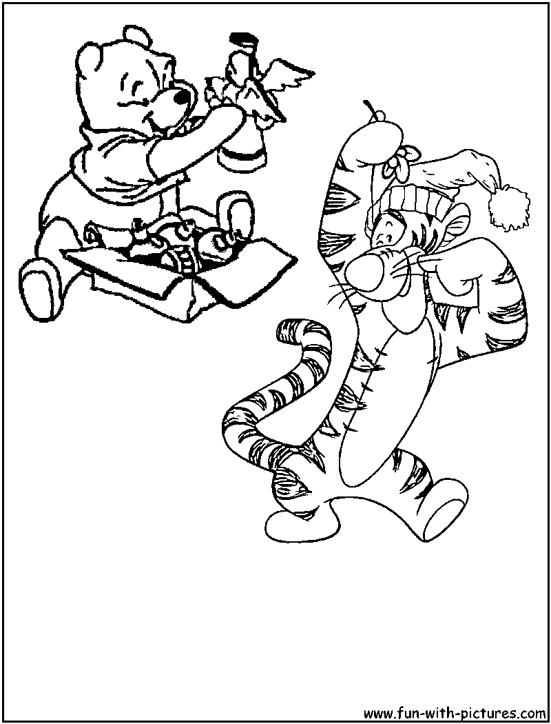 Tigger Christmas Coloring Pages - GetColoringPages.com