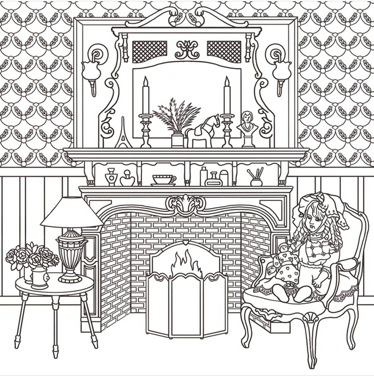 Doll House Coloring Pages   Coloring Home