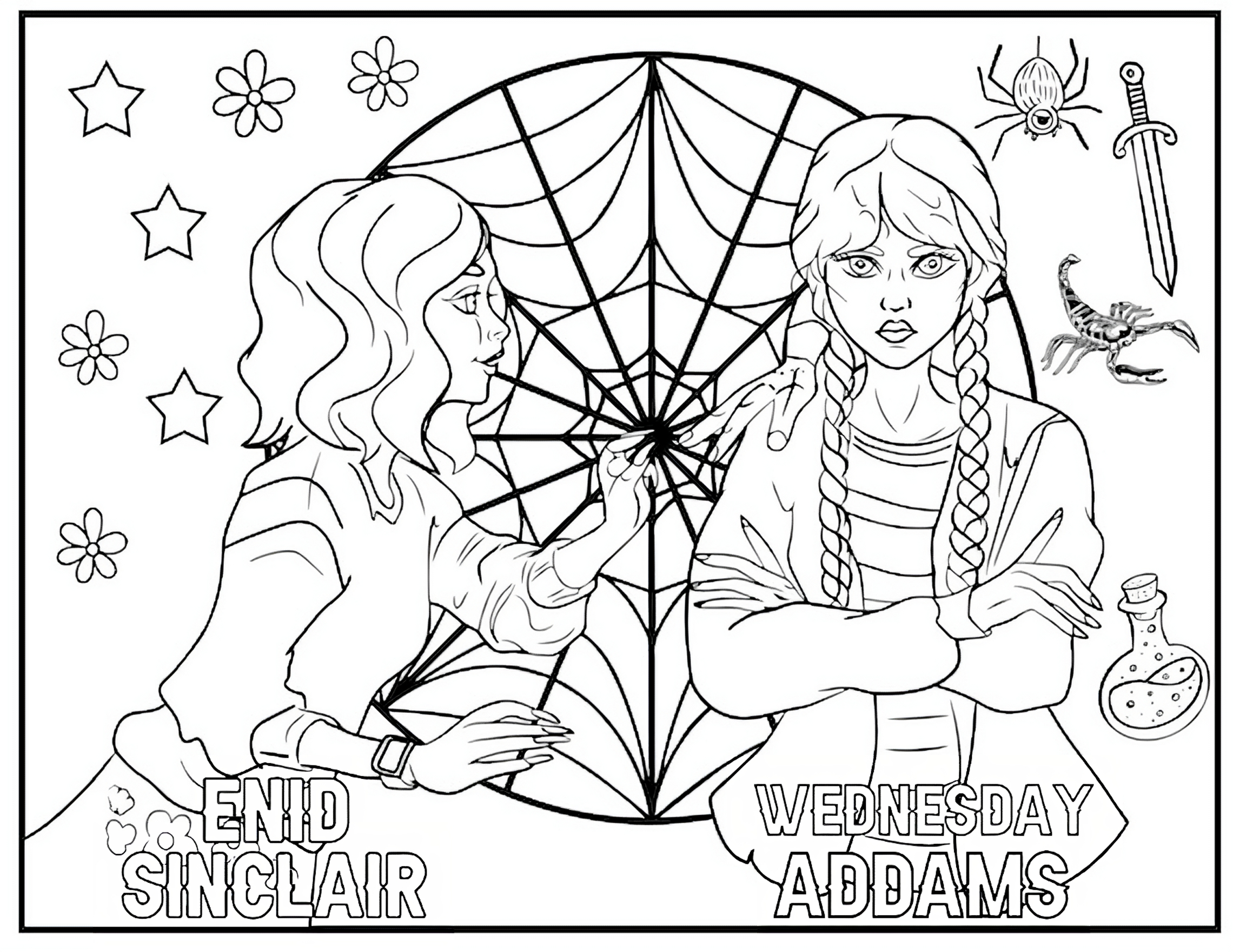 Wednesday Coloring Page