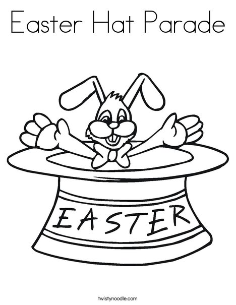 Easter Hat Parade Coloring Page - Twisty Noodle