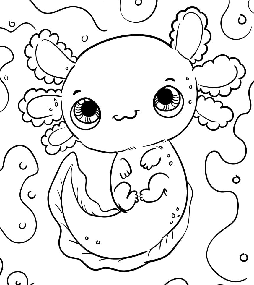 Axolotl Coloring Pages - Free Printable Coloring Pages for Kids