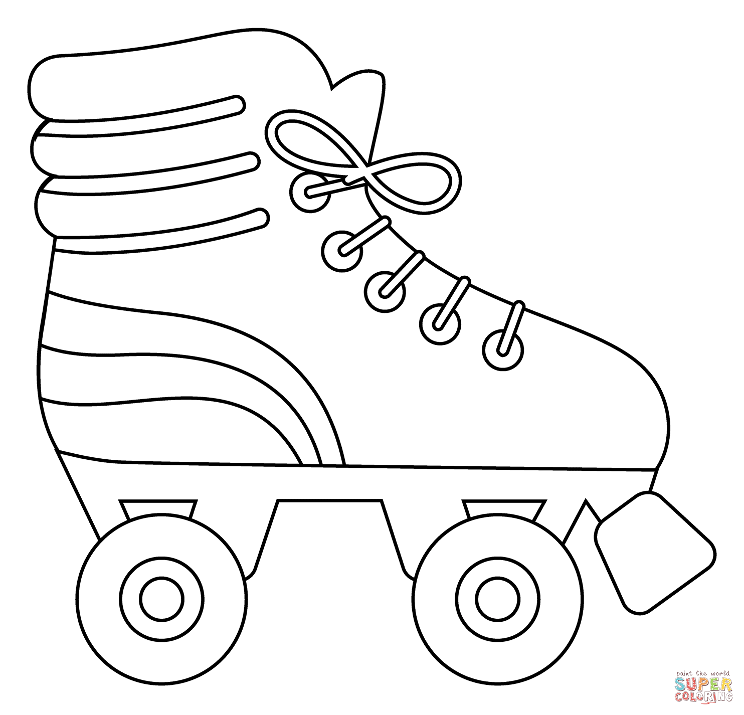 Roller Skate Emoji coloring page | Free Printable Coloring Pages