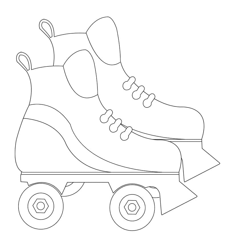 Roller Skates Coloring Page - Free Printable Coloring Pages for Kids