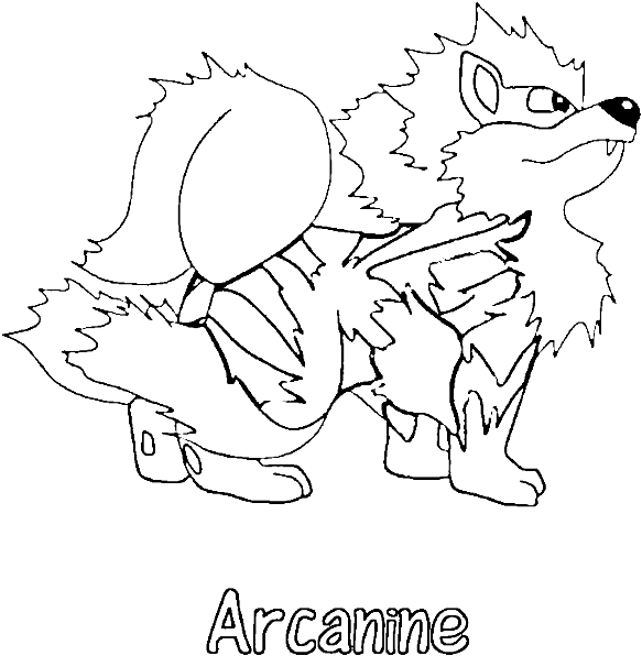 Download Arcanine Pokemon Coloring Page - Fire Pokemon Coloring ...