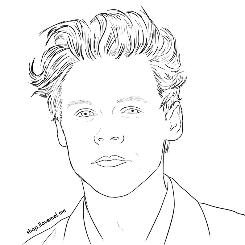 Harry Styles Coloring Pages - Coloring Home