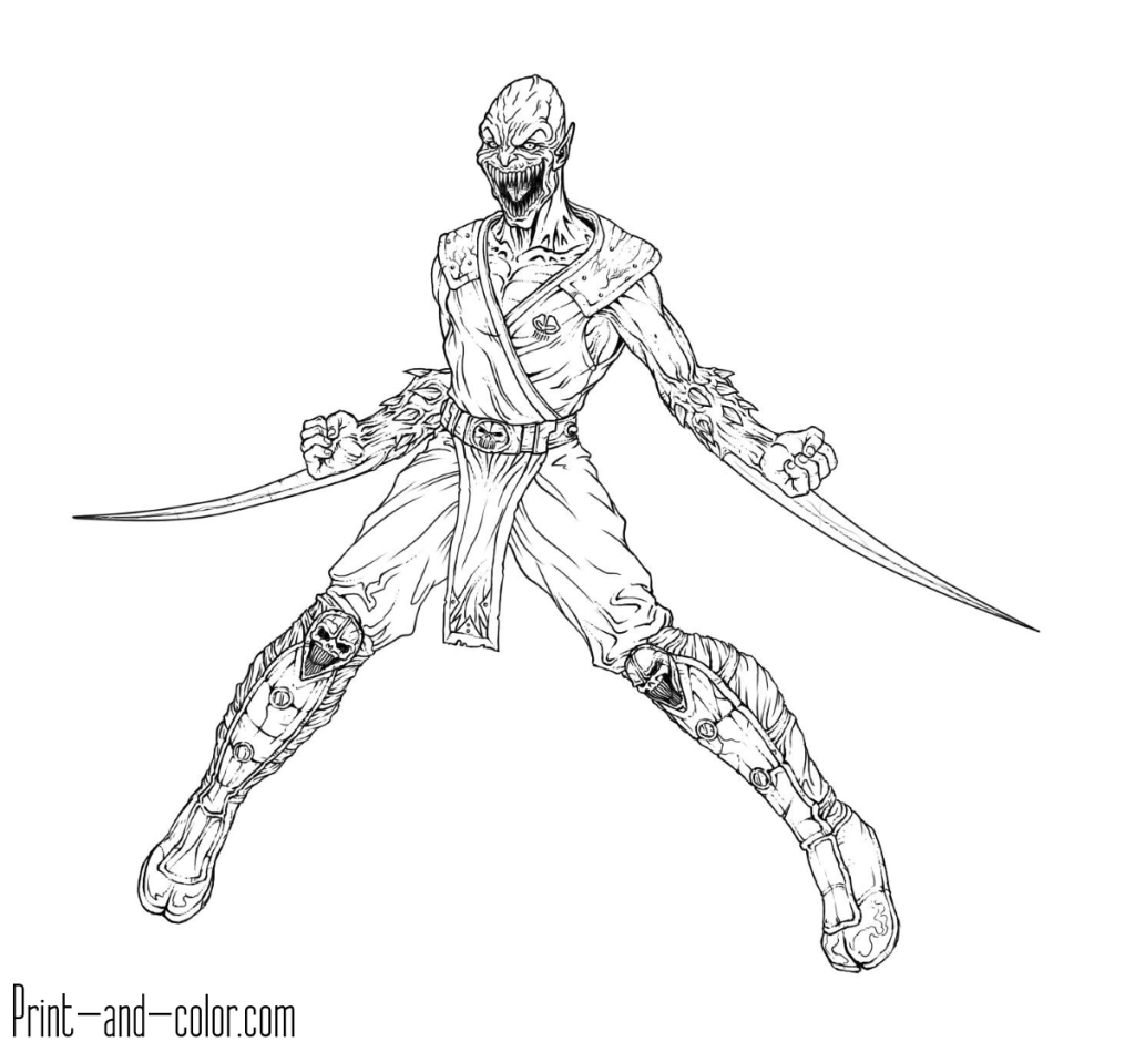 Mortal Kombat coloring pages | Desenhos para pintar, Desenhos ...
