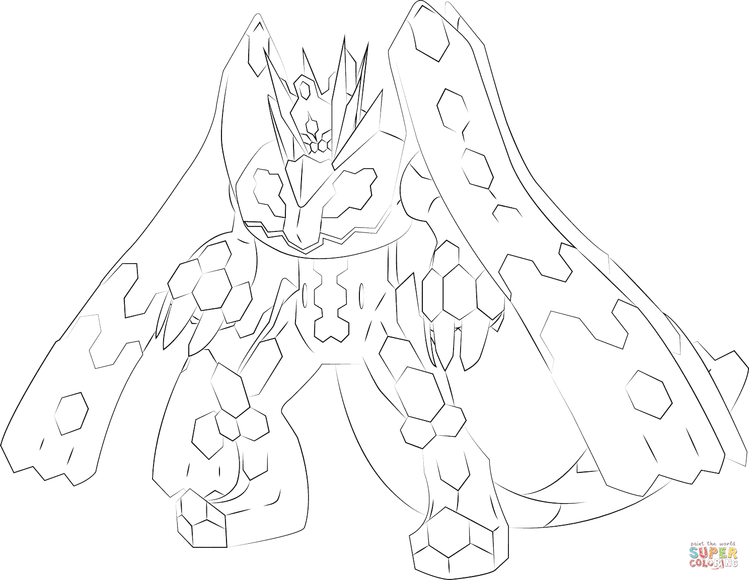 Zygarde in 100 Percent Form coloring page | Free Printable Coloring Pages