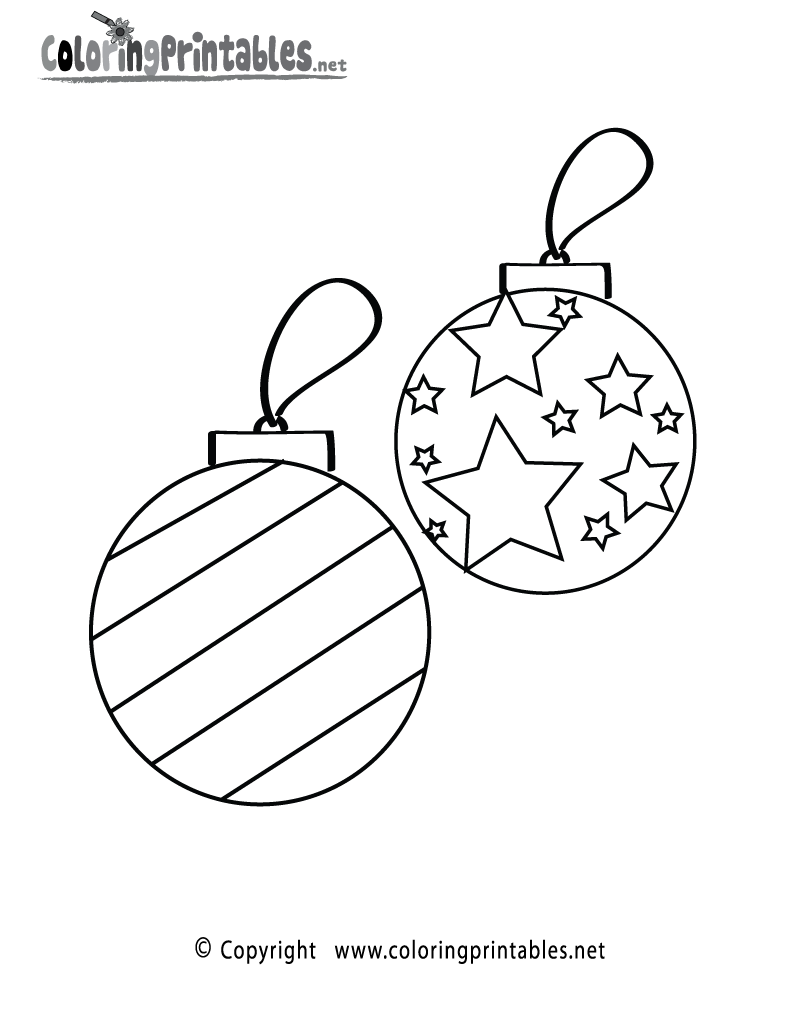 Christmas Ornaments Coloring Page   A Free Holiday Coloring ...
