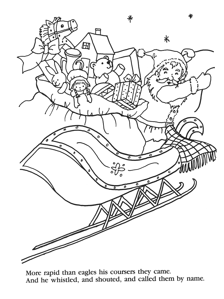 Twas The Night Before Christmas - Coloring Pages for Kids and for ...