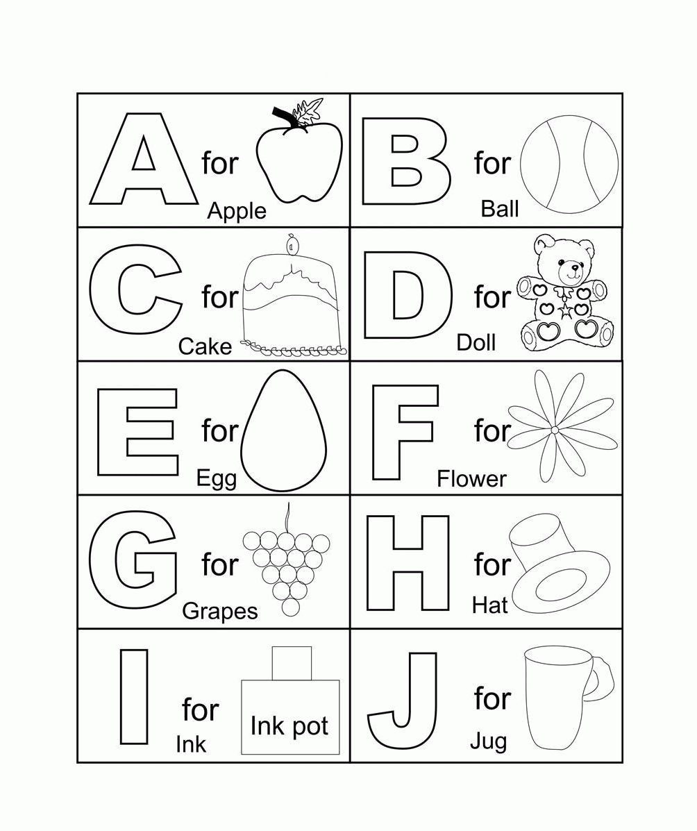 Free Kids Coloring Pages With Abc   Coloring Home