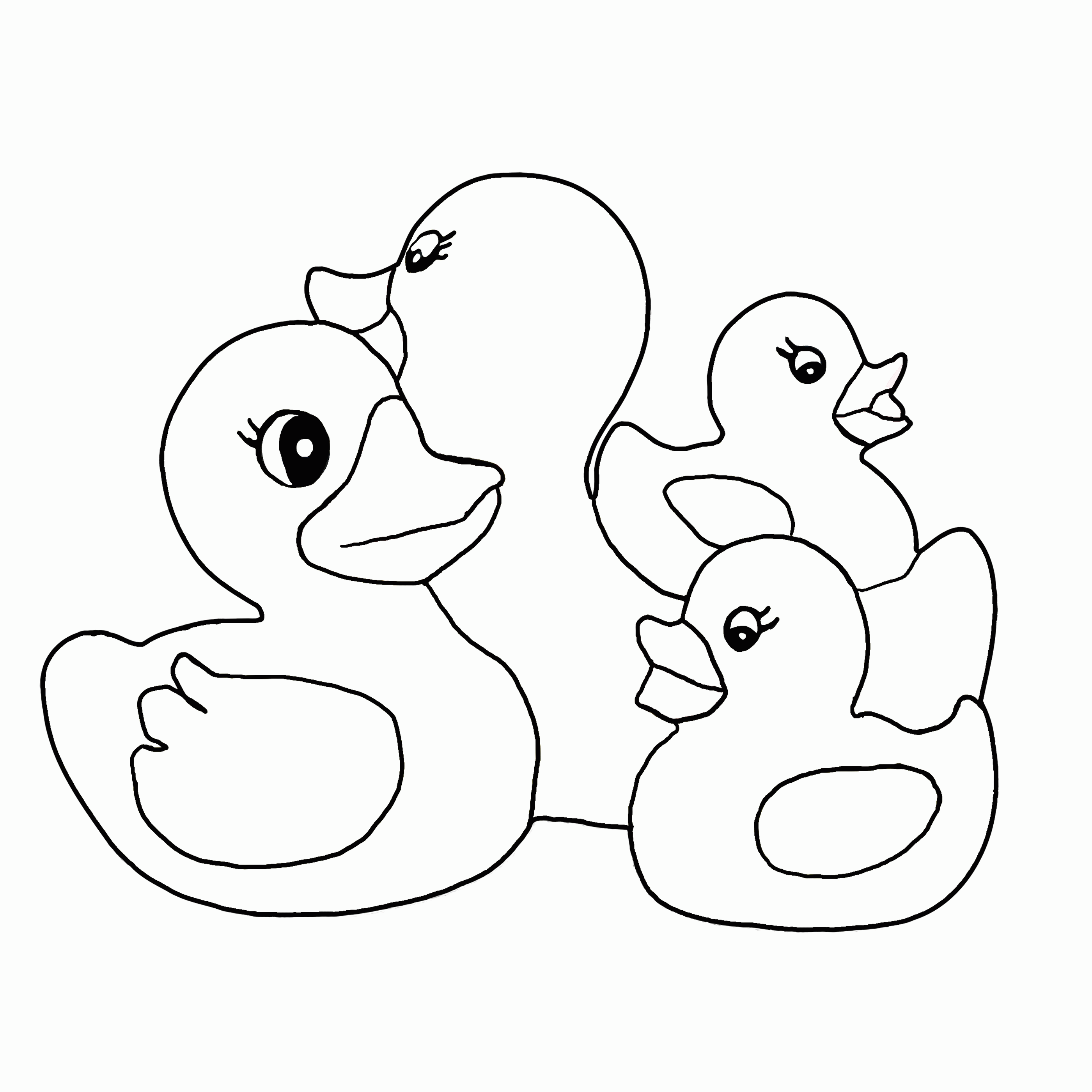 Gambar Cute Baby Duck Coloring Pages Home Ducks Printable Page di ...