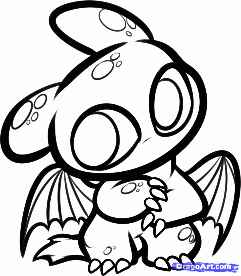 Baby Toothless Coloring Pages - HiColoringPages