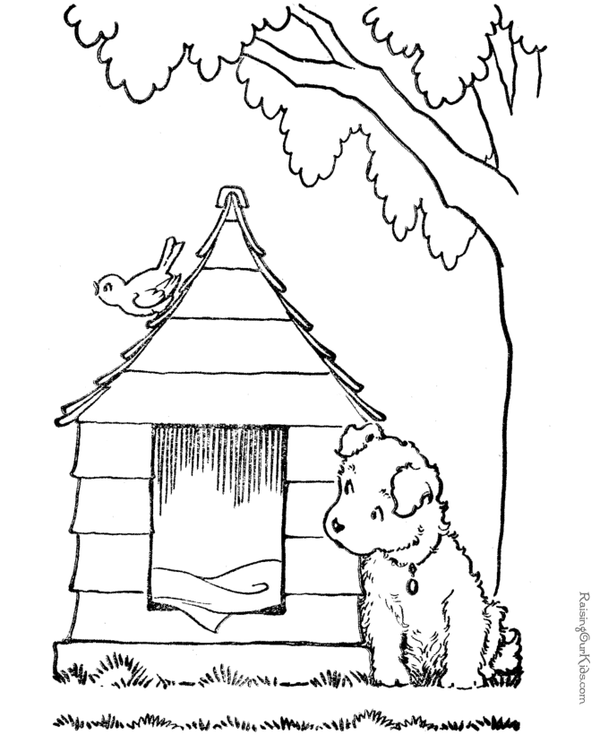 Printable puppy coloring pages