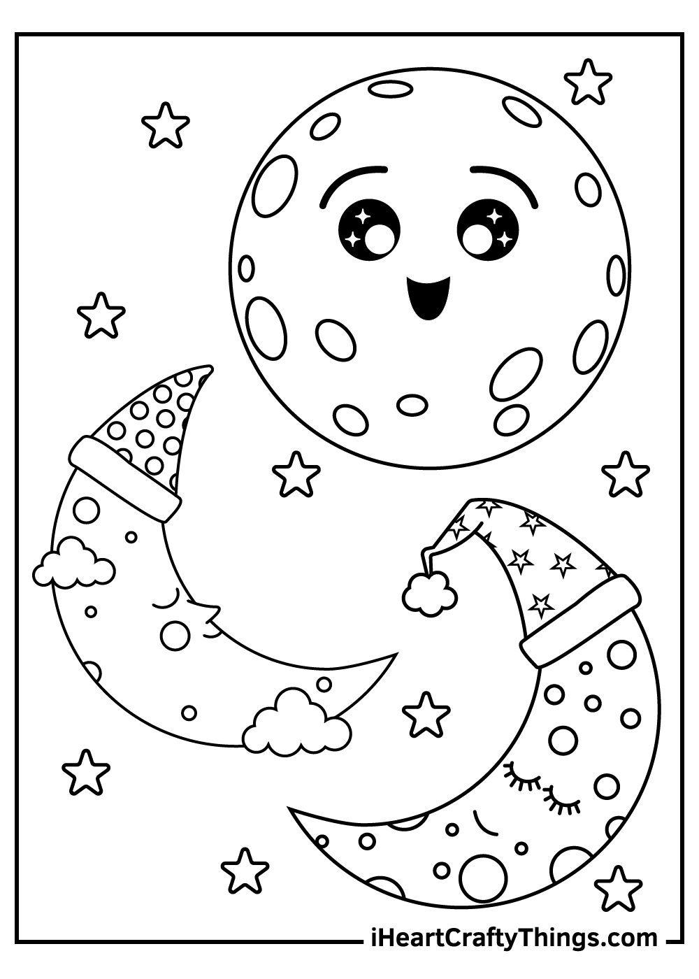 Printable Moon Coloring Pages (Updated 2023)