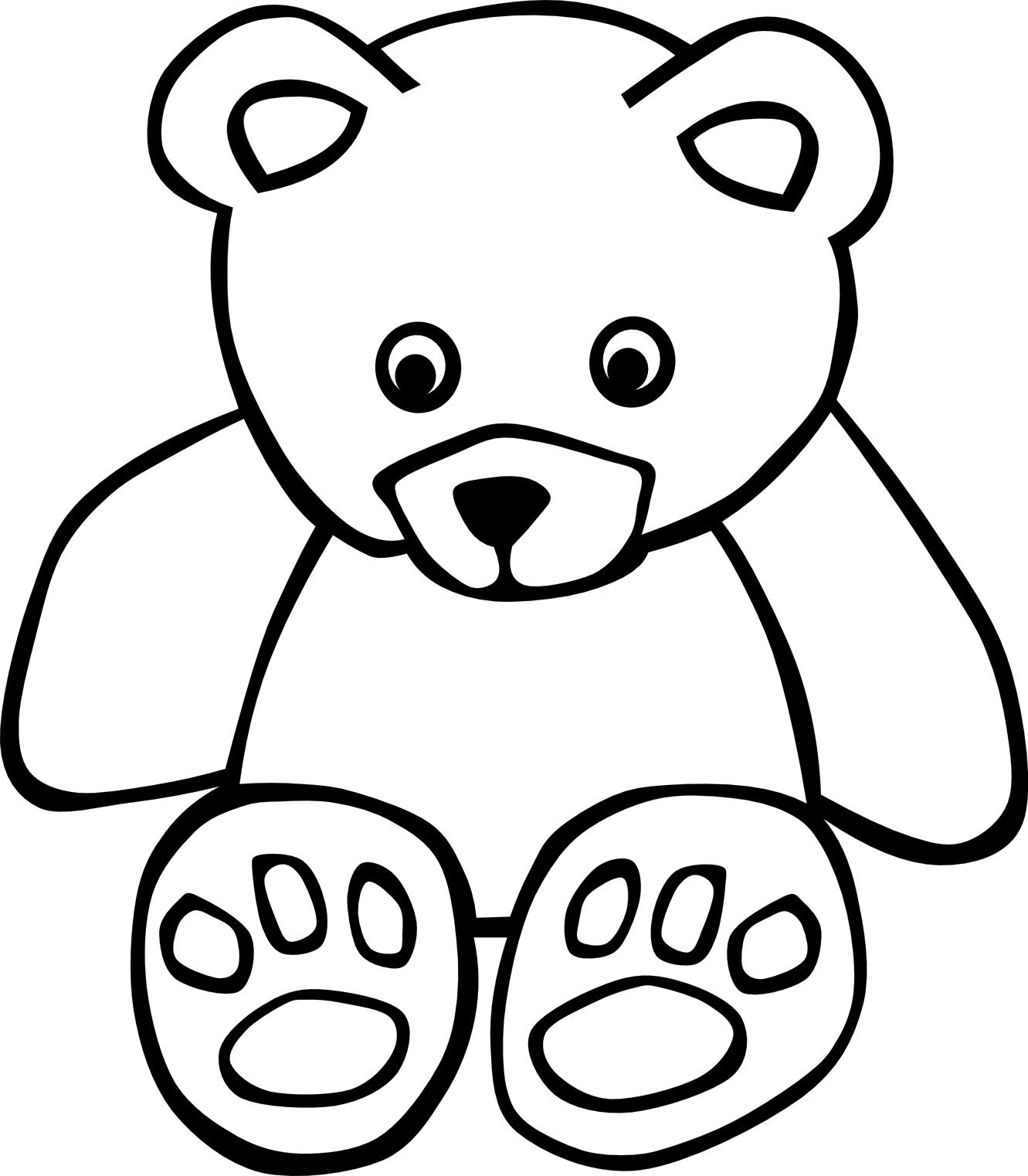 Stuffed Animal Clipart Line Drawing - Coloring Pages Love Bear - Png  Download - Full Size Clipart (#5470328) - PinClipart - Coloring Home