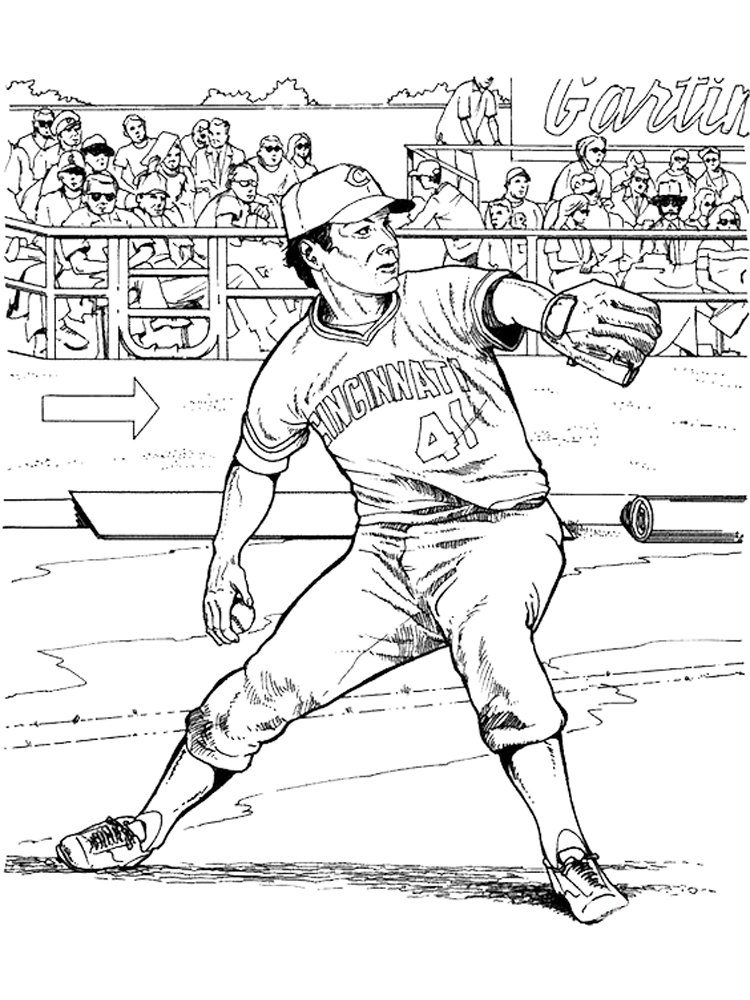 Baseball coloring pages. Download and print Baseball coloring pages