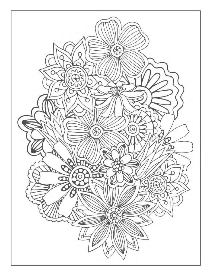 Beautiful Flowers Detailed Floral Designs Coloring Book - preview |  Abstract coloring pages, Mandala coloring pages, Designs coloring books