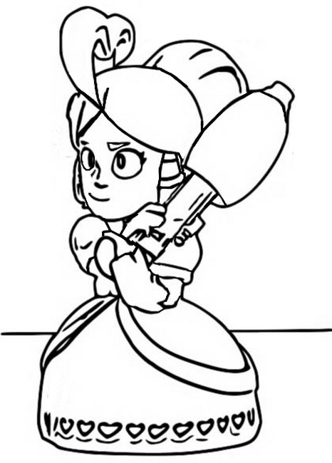 Coloring page Brawl Stars Skins : Cupid Piper 16