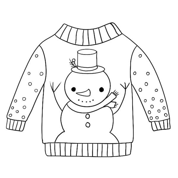 Cute Christmas Sweater Coloring Page - Free Printable Coloring Pages for  Kids
