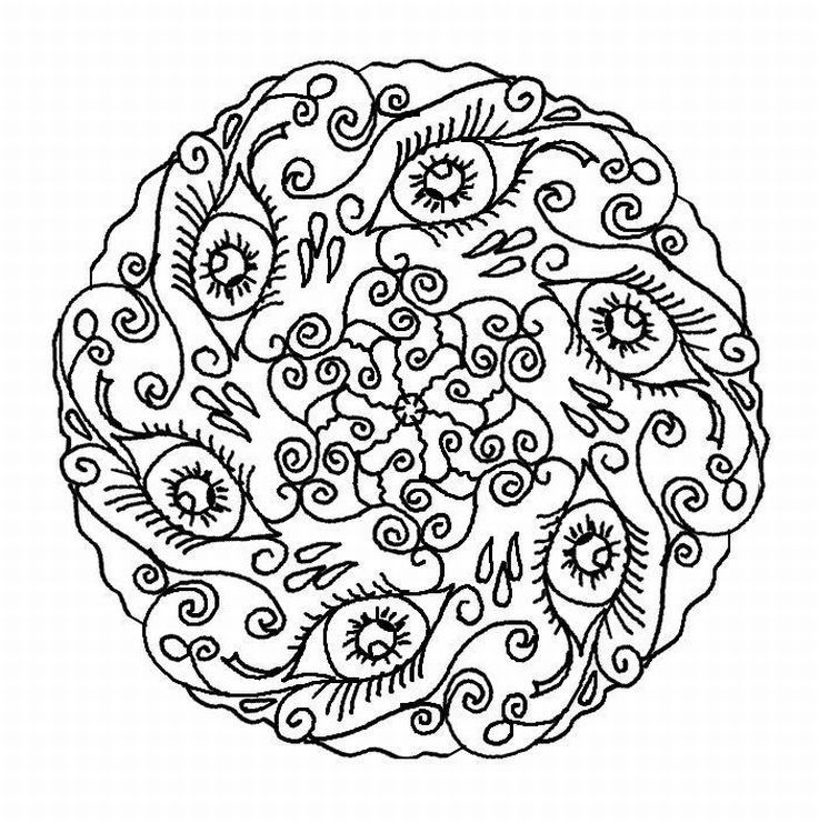 Mandala For Adults - Coloring Pages for Kids and for Adults