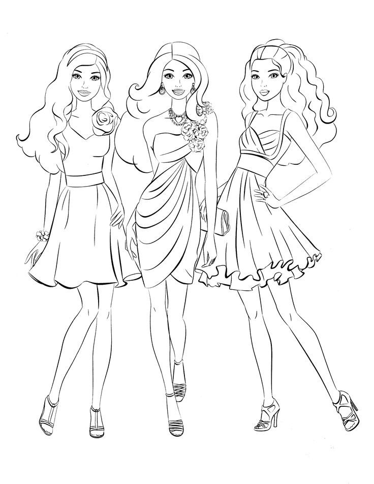 Barbie And Her Friends Coloring Pages - Coloring Pages For All Ages