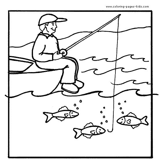 Fishing coloring pages for kids | Fish coloring page, Fathers day coloring  page, Coloring pages inspirational