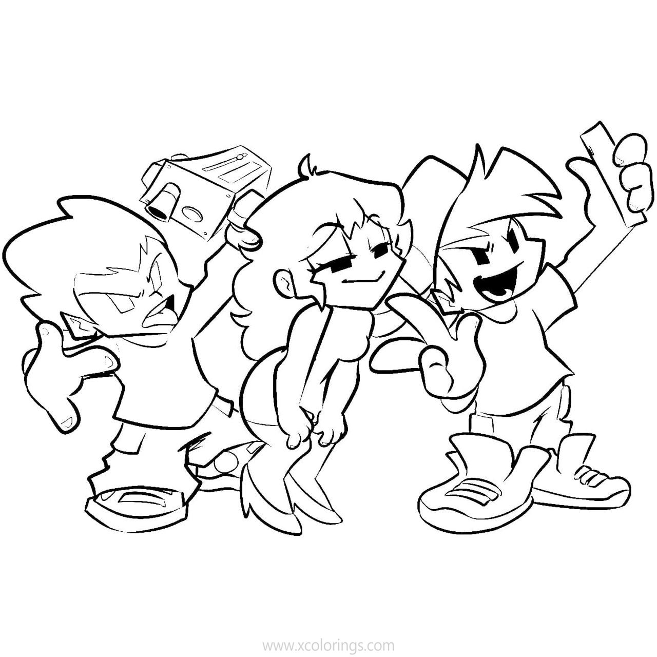 Friday Night Funkin Coloring Pages Coloring Home