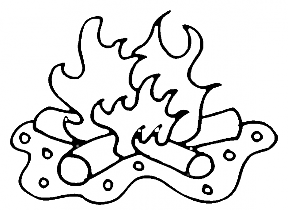 campfire coloring pages - Clip Art Library